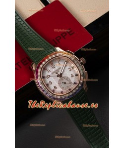 Reloj Patek Philippe Aquanaut 7968 Superclon de oro rosa con correa verde