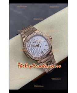 Reloj Patek Philippe Nautilus 7118 de 35 mm con esfera de acero y oro rosa, superclon