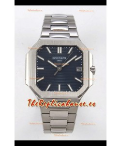 Reloj réplica suizo Patek Philippe Cubitus 7128 904L con caja de acero y esfera negra
