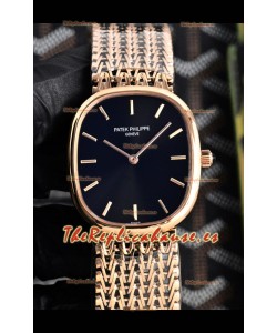 Reloj Patek Philippe Golden Ellipse 5738/1R-001 de oro rosa con esfera negra, superclon