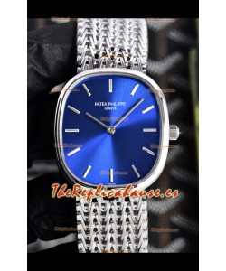 Reloj Patek Philippe Golden Ellipse 5738 con esfera azul, superclon