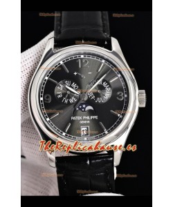 Reloj réplica suizo Patek Philippe Complications 5146 con calendario anual y esfera gris