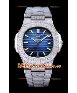 Patek Philippe Superclon Nautilus 5711/1A Edición con diamantes pavé y esfera azul