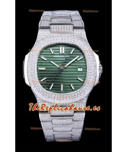 Patek Philippe Superclon Nautilus 5711/1A Edición con diamantes pavé y esfera verde