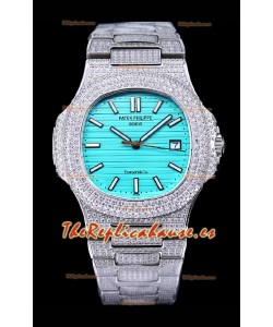 Patek Philippe Superclon Nautilus 5711/1A Edición con diamantes engastados y esfera azul Tiffany