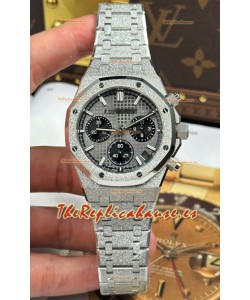 Reloj Audemars Piguet Royal Oak Cronógrafo 26240BC con Dial Gris Esmerilada, Super Clon.