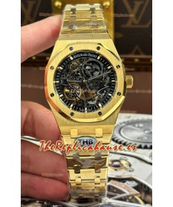 Reloj Audemars Piguet Royal Oak Super Clone Edición Oro Amarillo Esqueletizado
