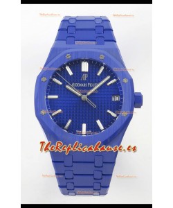 Audemars Piguet Royal Oak 15500 - Reloj Réplica con Caja de Cerámica Azul y Dial Azul