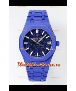 Audemars Piguet Royal Oak Super Clone 15500 Blue Ceramic Dial Estrellado Watch 