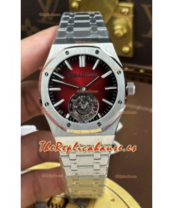 Reloj Audemars Piguet Super Clone Royal Oak Flying Tourbillon de 41 mm con Dial Rojo Vino 