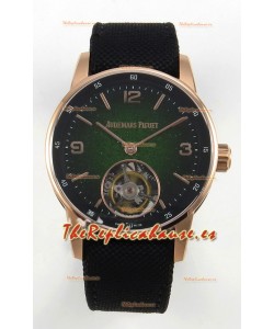 Reloj Audemars Piguet CODE 11.59 29396 Super Clone de Oro Rosado y Esmalte de Aventurina Verde