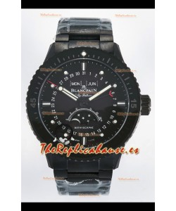 Reloj Blancpain Bathyscaphe Superclone con Caja de Cerámica y Dial Negro.