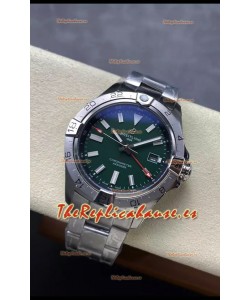Breitling Avenger GMT Automatic 44 Reloj Réplica Suizo Super Clone 1:1 - Dial Verde 