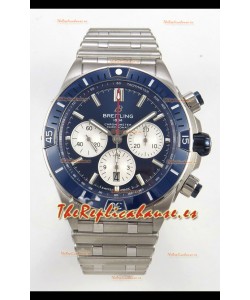 Breitling Chronomat Super Clone B01 42 Reloj Edición Suiza Acero 904L Dial Azul
