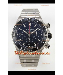 Breitling Chronomat Super Clone B01 42 Reloj Edición Suiza Acero 904L Dial Negro
