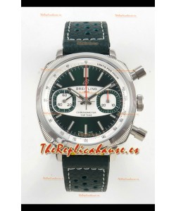 Breitling Top Time Super Clone Reloj Cronógrafo con Correa de Piel Negra