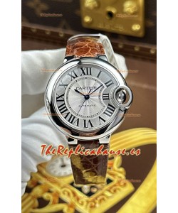 Ballon De Cartier Suizo Automático Calidad Espejo 1:1 33MM en Dial Blanco 