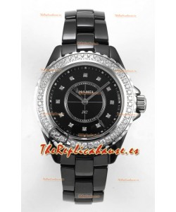 Chanel J12 38MM Reloj Caja Cerámica Negra Automático Réplica Espejo 1:1