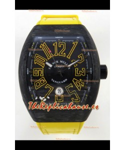 Franck Muller Super Clone Vanguard V45 Racing Carbono con Correa de Nylon
