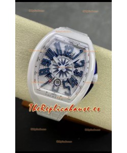 Franck Muller Vanguard Yachting Cerámica Blanca Reloj Réplica Suizo Espejo 1:1