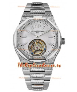 Girard Perregaux Laureato Tourbillon Dial Blanco Mirror Reloj Réplica Suiza Espejo 1:1