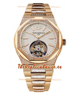 Girard Perregaux Laureato Tourbillon Reloj Réplica Suiza Espejo 1:1 Caja Oro Rosado