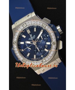 Hublot Big Bang Reloj Réplica Suizo Caja en Acero color Azul Réplica a Espejo 1:1