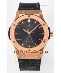 Hublot Super Clone Classic Fusion Rose Gold 42MM Reloj Réplica Espejo 1:1 Dial Gris
