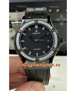 Hublot Classic Fusion Ceramic Bisel Cristales de Swarovski 42MM Reloj Réplica Suizo