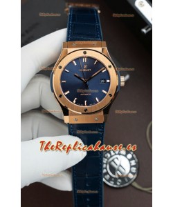 Reloj Hublot Super Clone Classic Fusion Titanium Rose Dial Dorado Azul 42MM