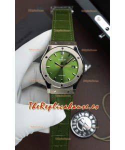 Reloj Hublot Super Clone Classic Fusion con Dial de Titanio Verde de 42 mm