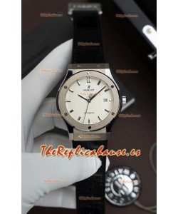 Reloj Hublot Super Clone Classic Fusion de 42 mm con Dial de Titanio Blanco