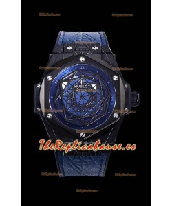 Hublot Big Bang One Click Sang Bleu Reloj Réplica a espejo 1:1 en Caja de Cerámica - 45MM Dial Azul