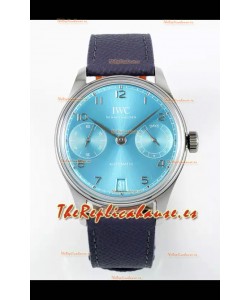 IWC Super Clone Portugieser Reloj Réplica Suizo Espejo 1:1 Dial Turquesa Reloj Caja Acero