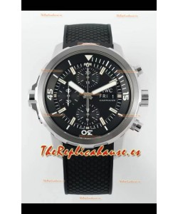 IWC Super Clone Aquatimer Cronógrafo IW376804 Réplica Suiza Dial Negro