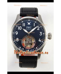 IWC Super Clone Portugese Hand-Wound Genuine Tourbillon Dial Azul Caja Acero Watch