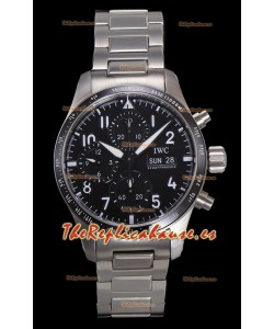 IWC Pilot's IW388305 Super Clone Cronógrafo 41 Mercedes-AMG Reloj Acero