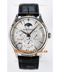 Jaeger LeCoultre Super Clone Master Ultra Thin Calendario Perpetuo Dial Blanco Watch