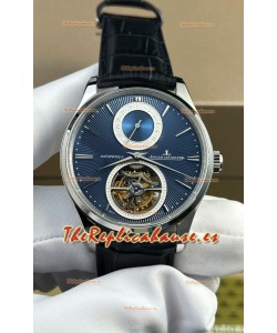 Jaeger LeCoultre Master Ultra-Thin Tourbillon Dial Azul Caja Acero Inoxidable