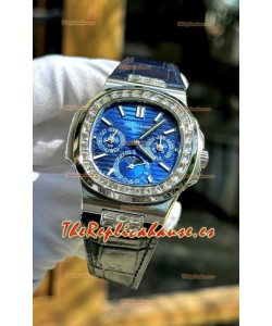 Patek Philippe Nautilus 5740 Perpetual Calendar Acero Inoxidable Dial Morado Reloj Réplica Suizo
