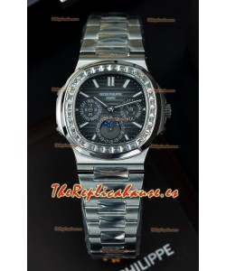 Patek Philippe Nautilus 5740 Perpetual Calendar Reloj Réplica Suizo Dial Acero Inoxidable Gris