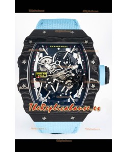 Richard Mille 035-02 Negro NTPT Movimiento Real Vaucher Reloj Súper Réplica