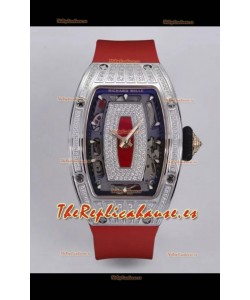 Richard Mille Super Clone RM07-01 Pavimentado en Diamantes Caja Acero 904L Automatic Reloj Réplica