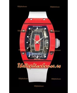 Richard Mille RM07 Rojo Caja Carbono 1:1 Superclone Reloj Réplica Suizo