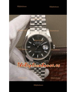 Rolex Datejust 41MM Movimiento Cal.3135 Reloj Réplica Suizo Dial Gris en Acero 904L