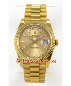 Rolex Day Date Super Clone Dial Dorado 40MM 220 Gramos Reloj Réplica Suizo