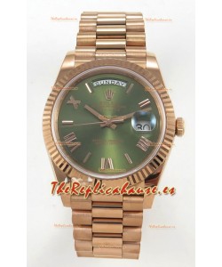 Rolex Day Date Super Clone Dial Verde 40MM 220 Gramos Reloj Réplica Suizo