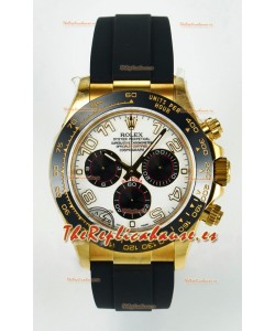 Rolex Daytona Super Clone 116518 Dial Amarillo Dorado Blanco Movimiento Original Cal.4130