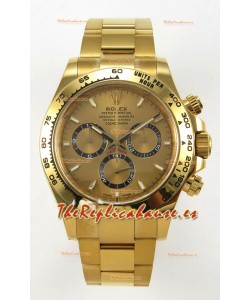 Rolex Daytona Super Clone 116508 Oro Amarillo - Dial Dorado Movimiento Original Cal.4131