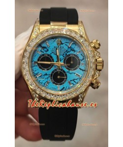 Rolex Daytona Super Clone 126518LN Oro Amarillo Dial Turquesa Movimiento Original Cal.4131